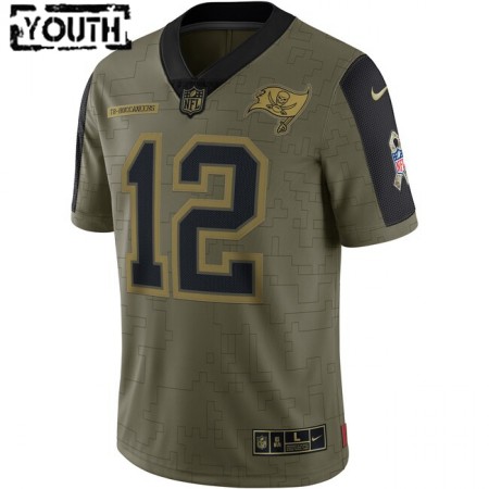 Kinder Tampa Bay Buccaneers Trikot Tom Brady 12 Nike 2021 Salute to Service
